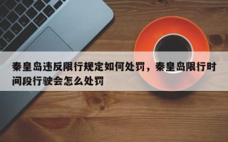 秦皇岛违反限行规定如何处罚，秦皇岛限行时间段行驶会怎么处罚