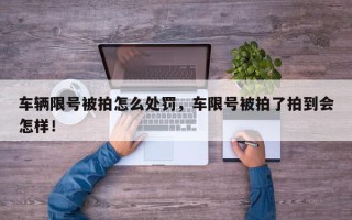 车辆限号被拍怎么处罚，车限号被拍了拍到会怎样！