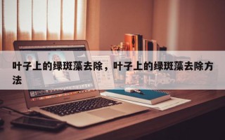 叶子上的绿斑藻去除，叶子上的绿斑藻去除方法