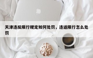 天津违反限行规定如何处罚，违返限行怎么处罚