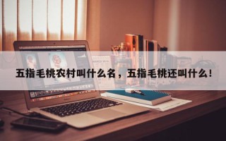 五指毛桃农村叫什么名，五指毛桃还叫什么！