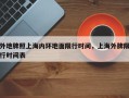 外地牌照上海内环地面限行时间，上海外牌限行时间表