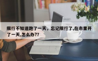 限行不知道跑了一天，忘记限行了,在市里开了一天,怎么办?？
