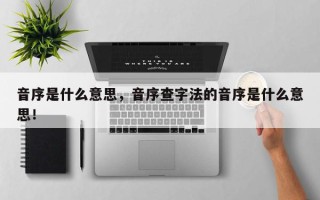 音序是什么意思，音序查字法的音序是什么意思！
