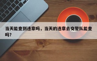 当天能查到违章吗，当天的违章去交警队能查吗？