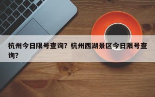 杭州今日限号查询？杭州西湖景区今日限号查询？