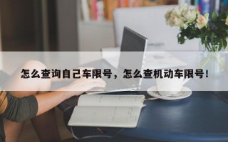 怎么查询自己车限号，怎么查机动车限号！