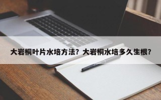 大岩桐叶片水培方法？大岩桐水培多久生根？