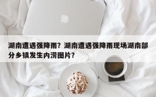 湖南遭遇强降雨？湖南遭遇强降雨现场湖南部分乡镇发生内涝图片？