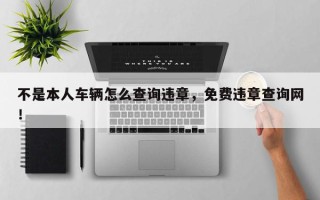 不是本人车辆怎么查询违章，免费违章查询网！