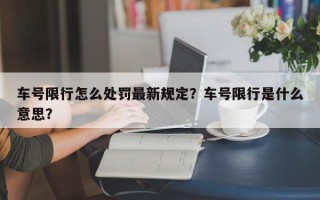 车号限行怎么处罚最新规定？车号限行是什么意思？