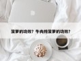 菠萝的功效？牛肉炖菠萝的功效？