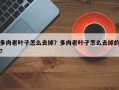 多肉老叶子怎么去掉？多肉老叶子怎么去掉的？